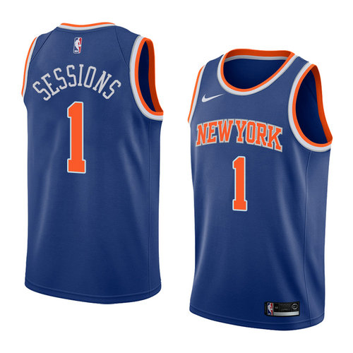 Camiseta Ramon Sessions 1 New York Knicks Icon 2018 Azul Hombre