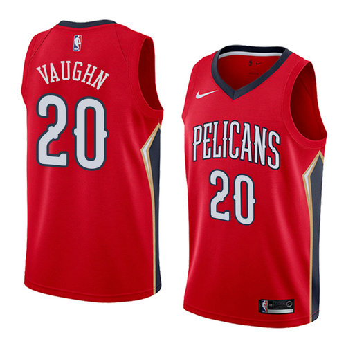 Camiseta Rashad Vaughn 20 New Orleans Pelicans Statement 2018 Rojo Hombre