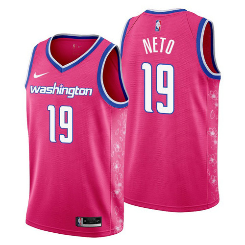 Camiseta Raul Neto 19 Washington Wizards 2022-2023 City Edition rosa Hombre