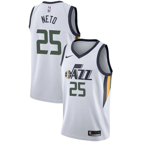 Camiseta Raul Neto 25 Utah Jazz Association 2017-18 Blanco Hombre