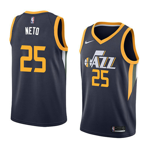 Camiseta Raul Neto 25 Utah Jazz Icon 2018 Azul Hombre