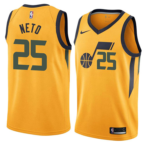 Camiseta Raul Neto 25 Utah Jazz Statement 2018 Amarillo Hombre