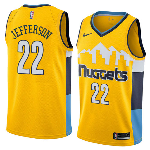 Camiseta Richard Jefferson 22 Denver Nuggets Statement 2018 Amarillo Hombre
