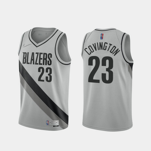 Camiseta Robert Covington 23 Portland Trail Blazers 2020-21 Earned Edition gris Hombre