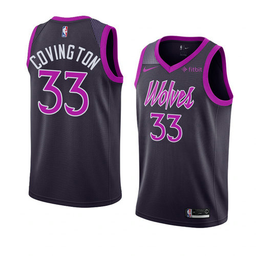 Camiseta Robert Covington 33 Minnesota Timberwolves Ciudad 2018-19 Púrpura Hombre