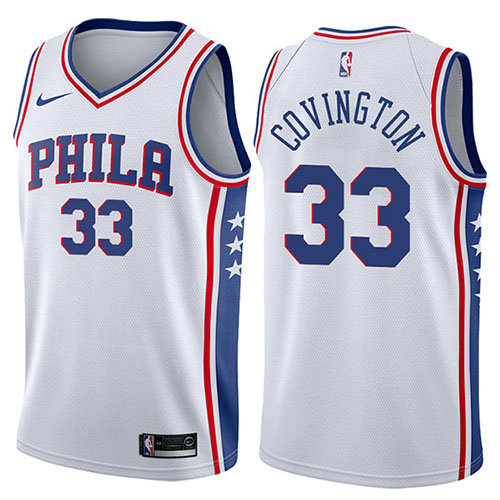 Camiseta Robert Covington 33 Philadelphia 76ers Swingman Association 2017-18 Blanco Hombre