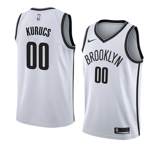 Camiseta Rodions Kurucs 0 Brooklyn Nets Association 2018 Blanco Hombre