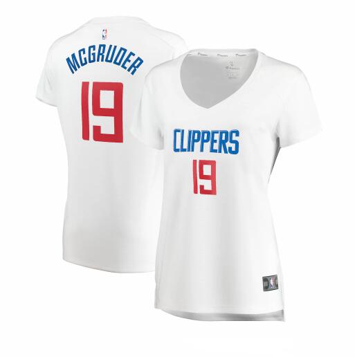 Camiseta Rodney McGruder 19 Los Angeles Clippers association edition Blanco Mujer