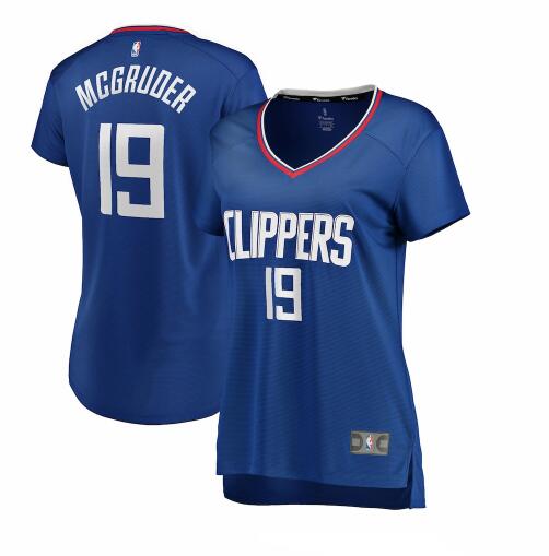 Camiseta Rodney McGruder 19 Los Angeles Clippers icon edition Azul Mujer