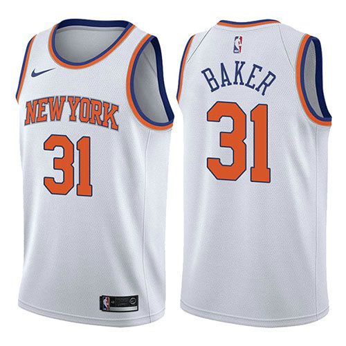 Camiseta Ron Baker 31 New York Knicks Association 2017-18 Blanco Hombre