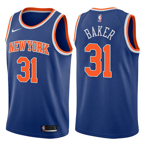 Camiseta Ron Baker 31 New York Knicks Icon 2017-18 Azul Hombre