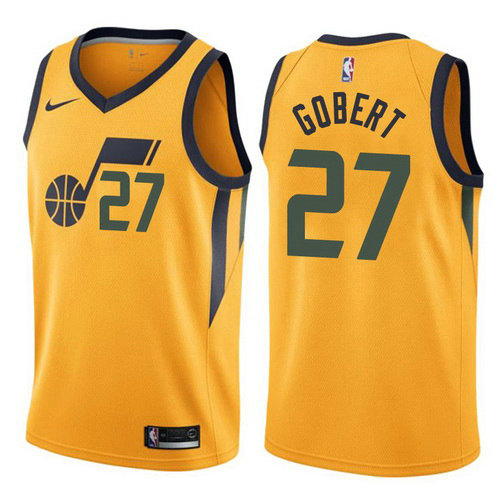 Camiseta Rudy Gobert 27 Utah Jazz Statement 2017-18 Amarillo Hombre
