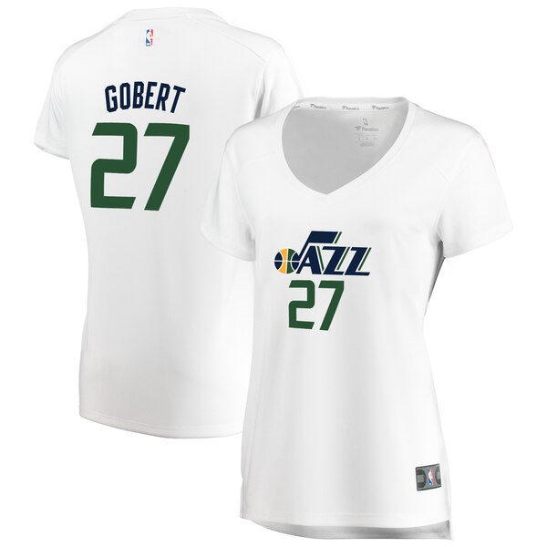 Camiseta Rudy Gobert 27 Utah Jazz association edition Blanco Mujer