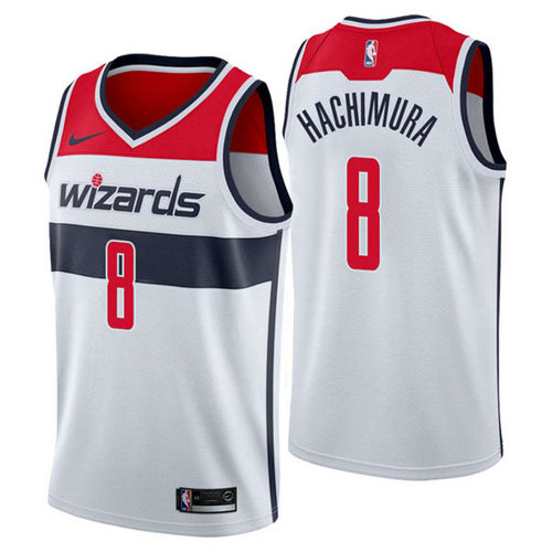 Camiseta Rui Hachimura 8 Washington Wizards 2018-2019 blanca Hombre