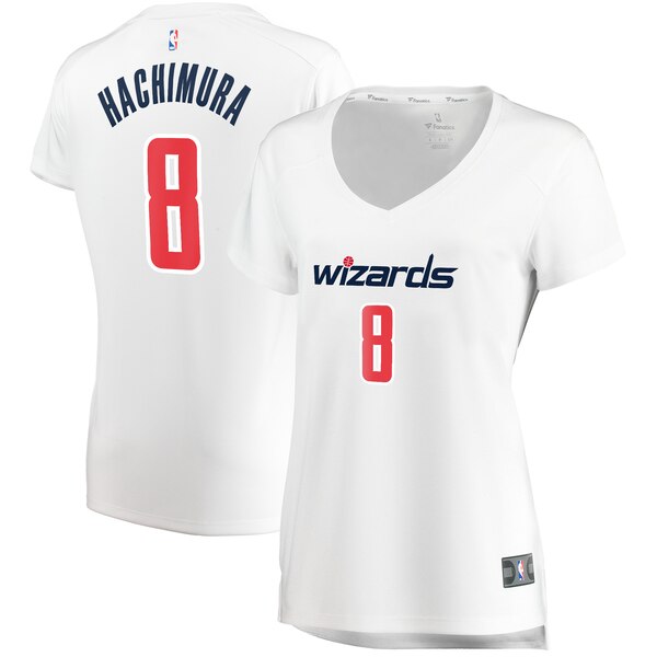 Camiseta Rui Hachimura 8 Washington Wizards association edition Blanco Mujer