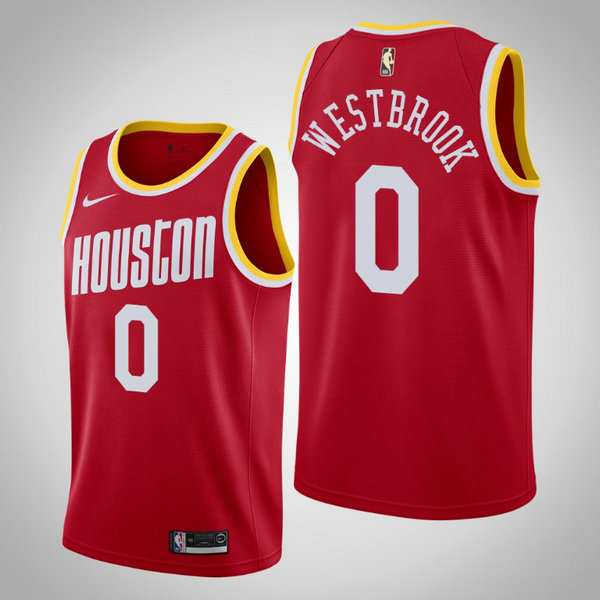 Camiseta Russell Westbrook 0 Houston Rockets 2020-21 Temporada Statement Rojo Hombre