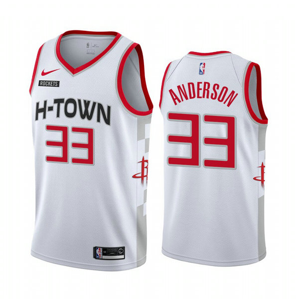 Camiseta Ryan Anderson 33 Houston Rockets 2020-21 Temporada Statement Bianca Hombre