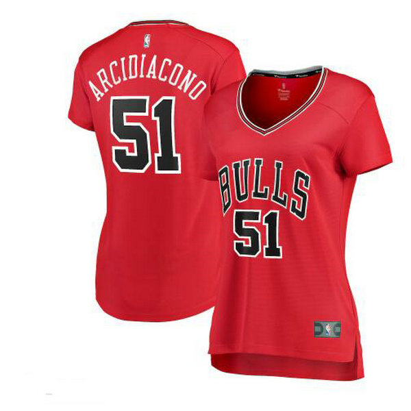 Camiseta Ryan Arcidiacono 51 Chicago Bulls icon edition Rojo Mujer