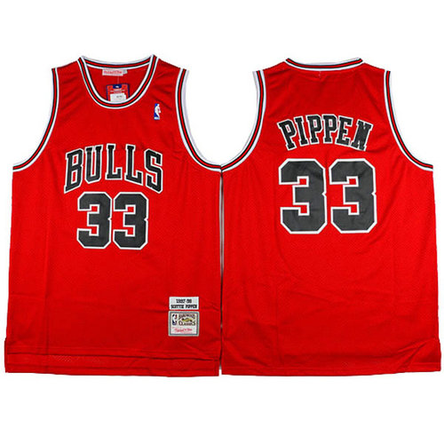 Camiseta Scottie Pippen 33 Chicago Bulls 1997-98 rojo Hombre