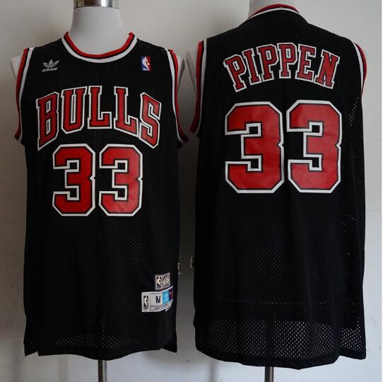Camiseta Scottie Pippen 33 Chicago Bulls Baloncesto Negro Hombre