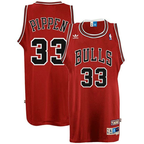 Camiseta Scottie Pippen 33 Chicago Bulls Retro Rojo Hombre