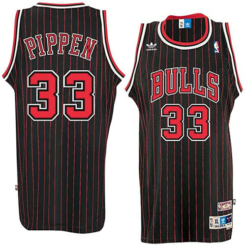 Camiseta Scottie Pippen 33 Chicago Bulls Retros Negro Hombre