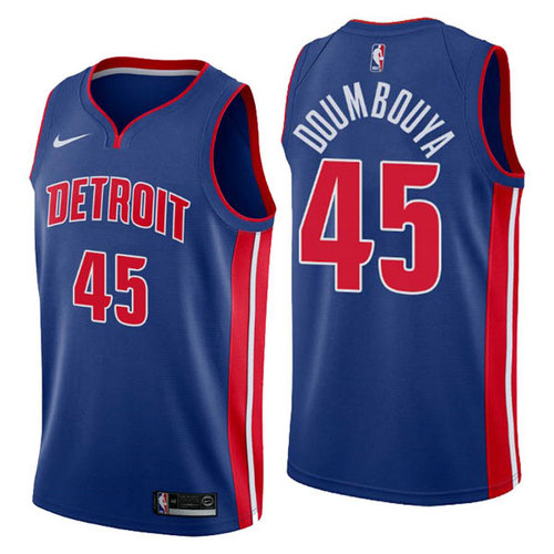 Camiseta Sekou Doumbouya 45 Detroit Pistons 2019-20 azul Hombre