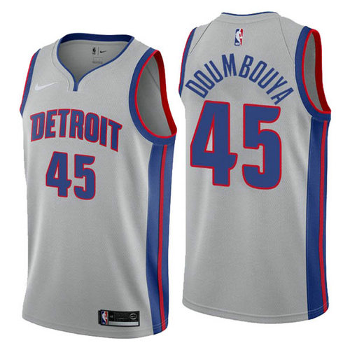 Camiseta Sekou Doumbouya 45 Detroit Pistons 2019-20 gris Hombre