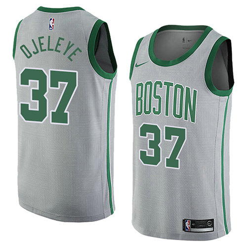 Camiseta Semi Ojeleye 37 Boston Celtics Ciudad 2018 Gris Hombre