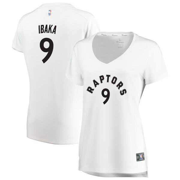 Camiseta Serge Ibaka 9 Toronto Raptors association edition Blanco Mujer