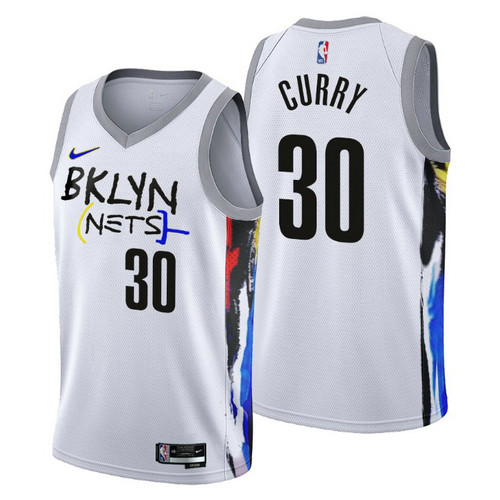 Camiseta Seth Curry 30 Brooklyn Nets 2022-2023 City Edition blanco Hombre