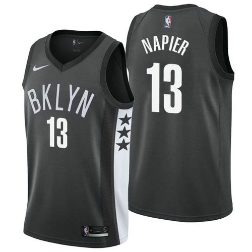 Camiseta Shabazz Napier 13 Brooklyn Nets clásico 2018 negro Hombre