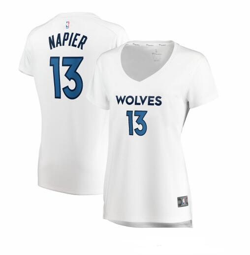 Camiseta Shabazz Napier 13 Minnesota Timberwolves association edition Blanco Mujer