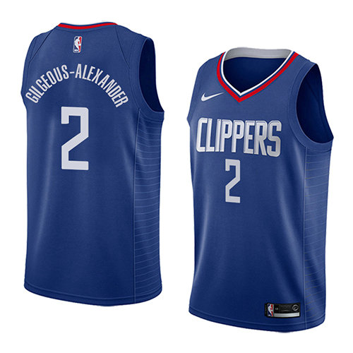 Camiseta Shai Gilgeous-Alexander 2 Los Angeles Clippers Icon 2018 Azul Hombre