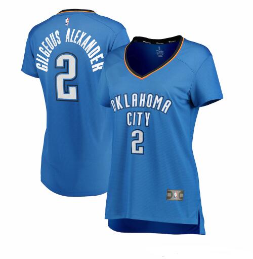 Camiseta Shai Gilgeous-Alexander 2 Oklahoma City Thunder icon edition Azul Mujer