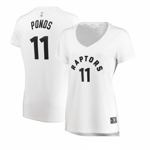 Camiseta Shamorie Ponds 11 Toronto Raptors association edition Blanco Mujer