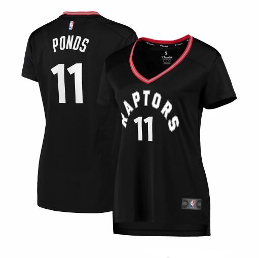 Camiseta Shamorie Ponds 11 Toronto Raptors statement edition Negro Mujer