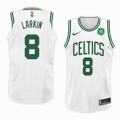 Camiseta Shane Larkin 8 Boston Celtics Association 2018 Blanco Hombre