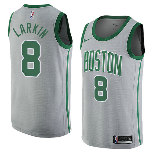 Camiseta Shane Larkin 8 Boston Celtics Ciudad 2018 Gris Hombre