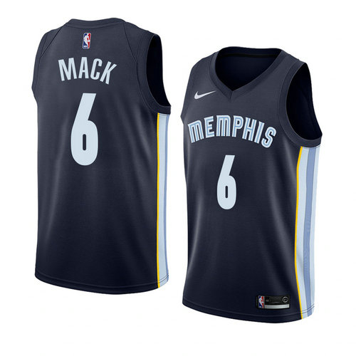 Camiseta Shelvin Mack 6 Memphis Grizzlies Icon 2018 Azul Hombre