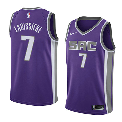 Camiseta Skal Labissiere 7 Sacramento Kings Icon 2018 Púrpura Hombre