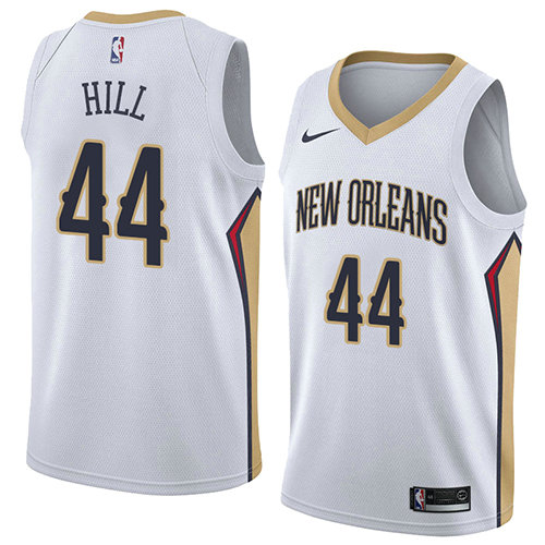 Camiseta Solomon Hill 44 New Orleans Pelicans Association 2018 Blanco Hombre