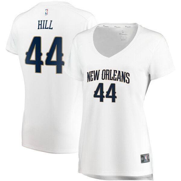 Camiseta Solomon Hill 44 New Orleans Pelicans association edition Blanco Mujer