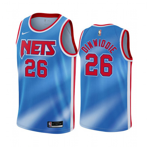 Camiseta Spencer Dinwiddie 26 Brooklyn Nets 2020-21 Classic Edition Azul Hombre
