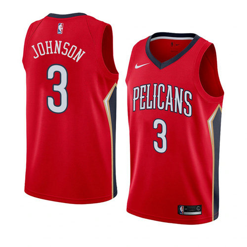 Camiseta Stanley Johnson 3 New Orleans Pelicans Statement 2018 Rojo Hombre