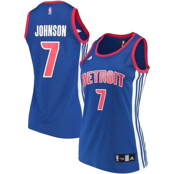 Camiseta Stanley Johnson 7 Detroit Pistons Réplica Azul Mujer
