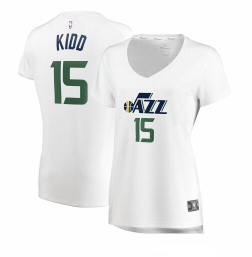Camiseta Stanton Kidd 15 Utah Jazz association edition Blanco Mujer