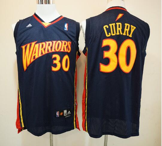 Camiseta Stephen Curry 30 Golden State Warriors Baloncesto Barato Azul Hombre