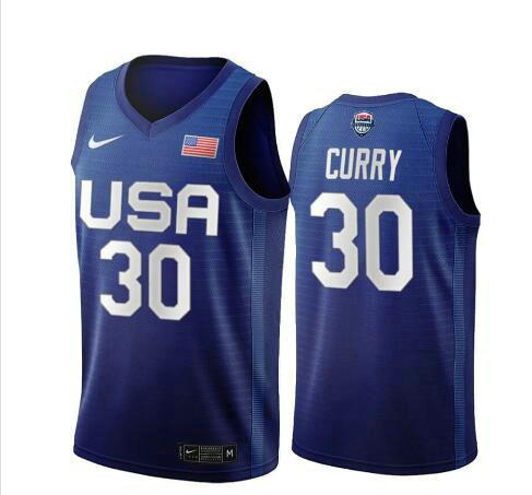 Camiseta Stephen Curry 30 USA 2020 USA Olimpicos 2020 azul Hombre