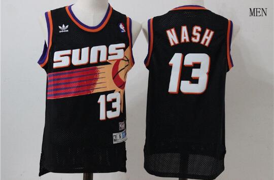 Camiseta Steve John Nash 13 Phoenix Suns Baloncesto Negro Hombre